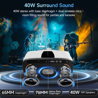 Nouveau modèle 2026 Projecteur 4K 1850 Lumens ANSI Contraste 18000:1 Son Stéréo 40W Mise au Point Automatique TOF Commande Vocale Google Projection Courte Portée