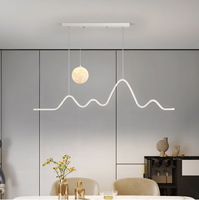 Luxuriöse Esszimmer-Pendelleuchte Tischlampe Barlampe Moderne Einfache Lange Streifenleuchte Restaurant LED-Lampe
