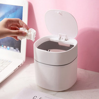 Mini poubelle de bureau, design tendance, mignonne, en plastique, style nordique, table de maquillage, table de chevet, forme de baril