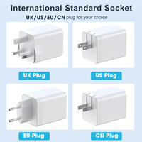 Adaptateur de chargeur de téléphone PD GaN 65W avec câble de port CC rétractable, charge rapide pour /iPad/Type-C/Ordinateur portable