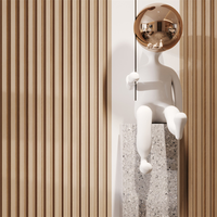 Nouveaux panneaux muraux en WPC imperméables en fibre de bois de bambou de couleur pour l'intérieur des hôtels et des villas, design moderne, ignifuge, respectueux de l'environnement
