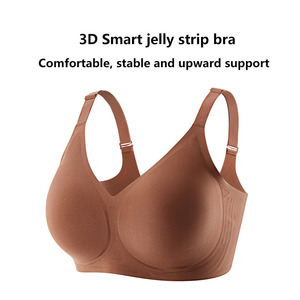 Customized logo Cup <strong>Bra</strong> Standard Thickness Spandex Material Breathable <strong>clear</strong> <strong>Back</strong> Ladies Beautiful Breasts <strong>Bra</strong> Large Jelly <strong>Bra</strong> - Product Image 4