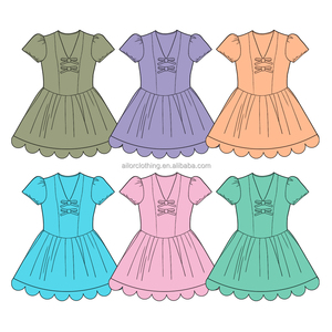 Robe de yoga personnalisée pour bébés filles et adolescentes, jupe-robe de tennis pour enfants, vêtements de sport d'été à volants pour filles, faible MOQ, direct usine - Product Image 3