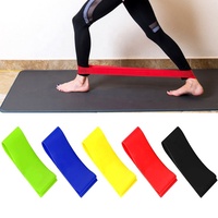 Lot de 5 bandes d'entraînement en boucle de résistance élastique pour l'entraînement des jambes.