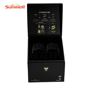 <span class=keywords><strong>Coffret</strong></span> cadeau personnalisé de bouteilles et verres à liqueur de <span class=keywords><strong>Gin</strong></span> et <span class=keywords><strong>Tonic</strong></span> de haute qualité Boîte en papier rigide cubique d'emballage - Product Image 2