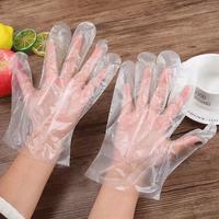 Vente directe d'usine, gants jetables imperméables, épais, transparents en PE, pour la restauration, la coiffure, logo personnalisé