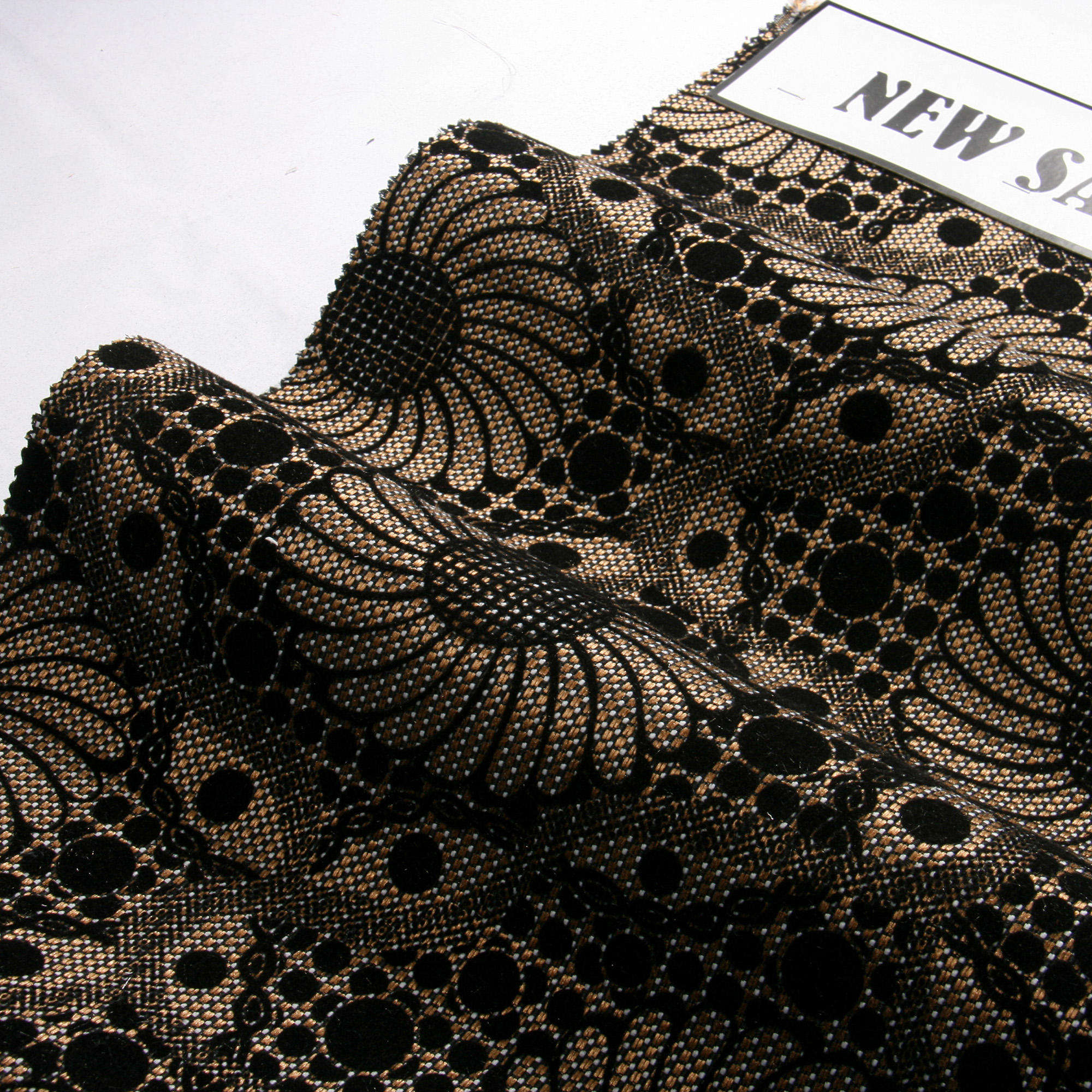 Mica Factory Custom 100% Polyester Flocking Jacquard Sofa Upholstery Fabric for Sofa