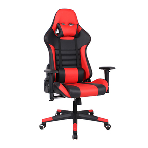 <span class=keywords><strong>Chaise</strong></span> de jeu ergonomique pivotante moderne en similicuir blanc, style course, pour ordinateur et PC, idéale pour les gamers - Product Image 2