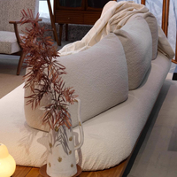 Canapé de salon victorien moderne pour petit appartement, design en tissu écologique avec pieds en bois