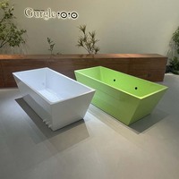Vente directe d'usine Bain de glace en acrylique Baignoire plongeante froide autoportante pour intérieur extérieur avec lumière LED