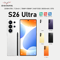 S26 Ultra 22GB+2TB Android 15 8000mAh 144HZ Deca Core HD 2026 NUEVO Teléfono Original con Lápiz Integrado 108MP Smartphone Celular LTE