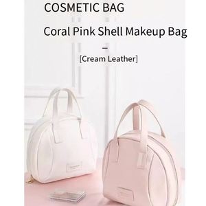 Trousse de maquillage en cuir PU en forme de coquille, grande capacité, organiseur de cosmétiques de voyage avec compartiments - Product Image 4