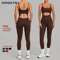 Combinaison une pièce pour femme, sans manches, à découpe au niveau du ventre, dos zippé, col rond, coussinets amovibles, effet push-up fessier, longueur intégrale, tenue décontractée
