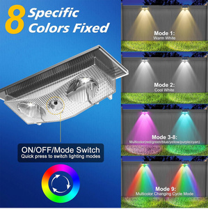 Lampes solaires murales à 4 LED, changeantes de couleur, lumineuses, pour clôture, piscine, escalier, boîte aux lettres, luminaire décoratif extérieur, Art déco pour la maison - Product Image 5