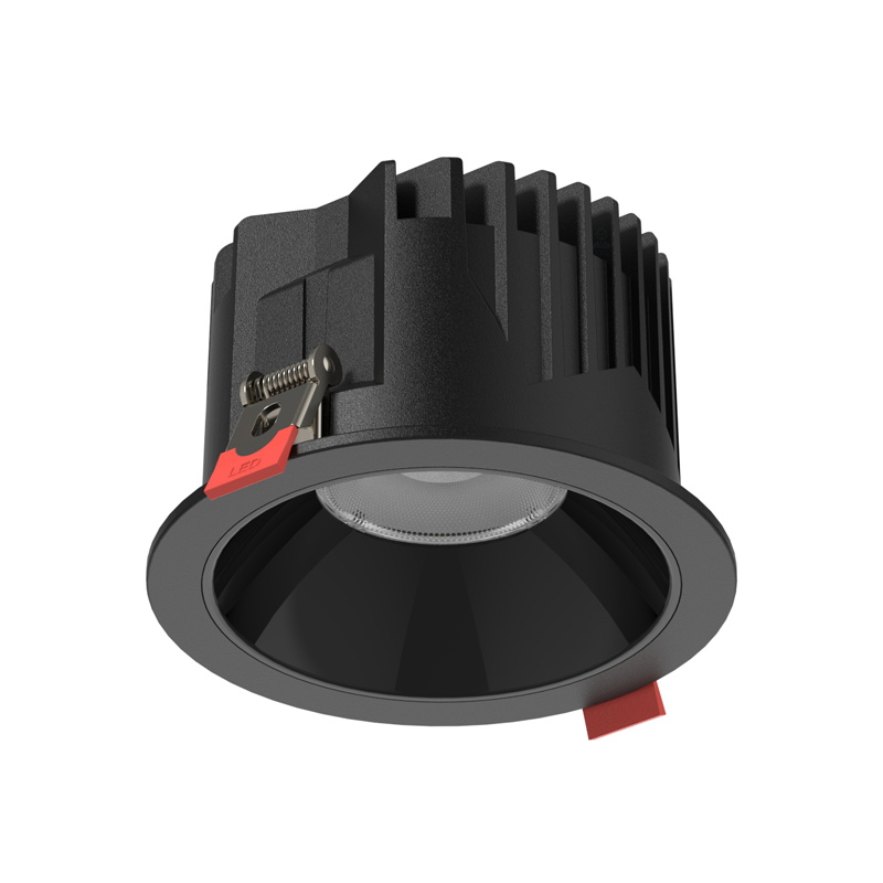 Downlight redondo negro
