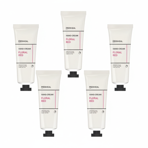 Crema per le mani rossa floreale di Medi Hill 50ml sconto 5 pezzi vegano idratante acido ialuronico lavanda Avocado vitamina C OEM - Product Image 1