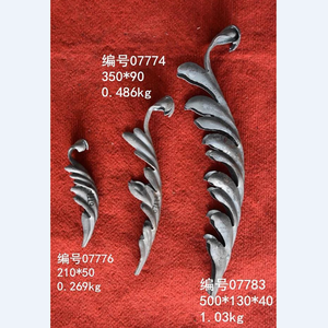 Componentes Decorativos de Hierro Forjado con Diseño de Hojas - Product Image 5