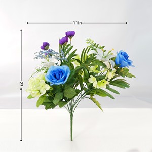 Bouquet de pivoines et de ranunculus artificiels en gros, <span class=keywords><strong>fleurs</strong></span> en soie au toucher réel avec verdure pour la décoration de mariage et de la maison - Product Image 3