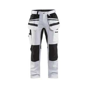 BLAKLADER - 191010001099C56 Pantalon de peintre avec stretch Blanc/Noir-PANTALON DE TRAVAIL EAN 7330509622483 PANTALON DE TRAVAIL CARGO - Product Image 1