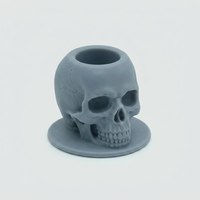 Gobelets en silicone réutilisables en forme de cœur et de crâne, sans BPA, pour encre de tatouage, avec base, couleurs personnalisables