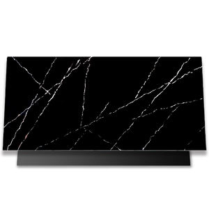 TMZ Stone ODM/OEM 5074 <b>Black</b> Artwork High Quality Artificial Quartz Slab Modern Style Customized Kitchen Hotel <b>Table</b> Top Indoor - Product Image 2