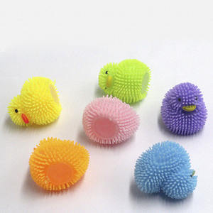 LED 깜박임 부드러운 Squishy 촉각 공기 채워진 감각 뾰족한 오리 호흡기 공 모듬 색상 - Product Image 2