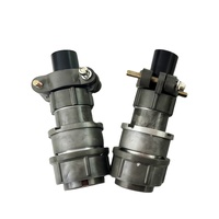 Conector de Alimentación Circular Hembra Ruso de 2PM, 16A 250V, IP44 Impermeable para Equipos Industriales