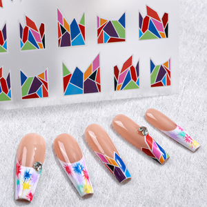 Suministros para uñas Summer Nail Art Stickers Manicure 3D Flower Leaf Nail Sticker - Product Image 2