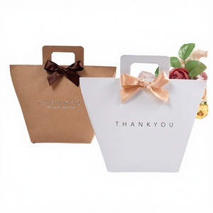 Caja de Regalo Plegable Cuadrada Biodegradable, Ideal para Bodas y Fiestas, Bolsa de Papel Kraft Blanco para Dulces y Joyería - Product Image 2