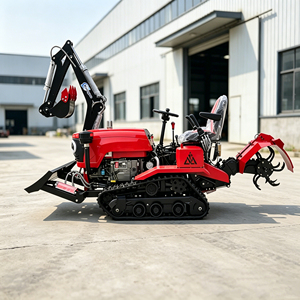 KUUGAO Trattore Cingolato 35HP con Cingoli in Gomma, Mini Motozappa per Fattoria/Giardino, Impermeabile, Multiuso, con Funzioni di Caricatore, Scavatore, Aratro e Scavatrice a Trincea, Garanzia 3 Anni - Product Image 2
