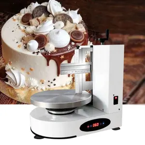 Automatic smoothing frosting coating decorating round cream cakes cake frosting cake icing machine