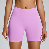 SHINBENE - Shorts Deportivos de 4 Pulgadas sin Costuras para Mujer, Shorts para Levantar Glúteos, Shorts de Nailon para Gimnasio y Fitness