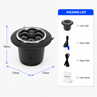 6 шт. * 15 Вт зеленые лазерные прожекторы Bee-eyes IP20, 10-канальный DMX512, интеллектуальное управление температурой, линейное диммирование, сценическое освещение для баров, дискотек, вечеринок