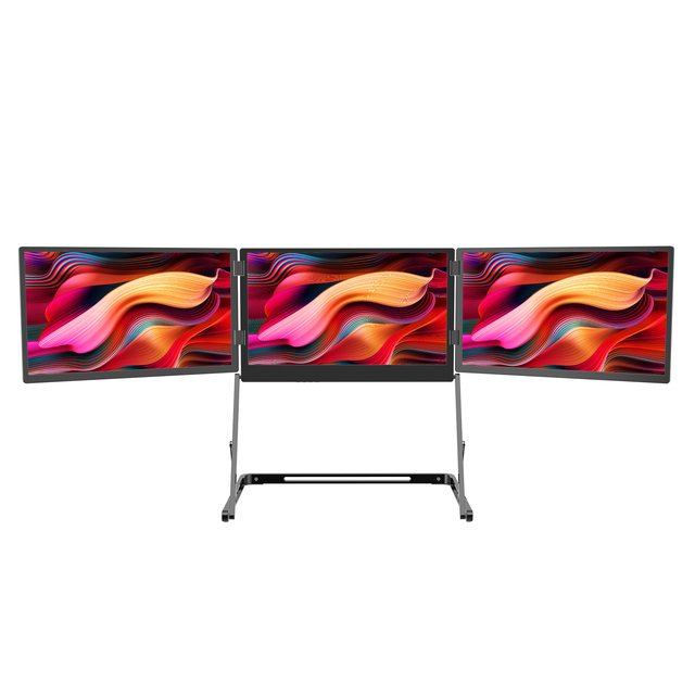 ODM Triple Screen Monitor 15.6"FHD Monitor Portatil Gaming Portable Gaming Monitors Plug & Play Monitor Extender with Type-c