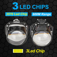 Nouveau Universel 45w 2.0 Pouces Bi Led Phare Laser LED Projecteur Lentille 2 Pouces Phare Led Lampe Pour Voiture