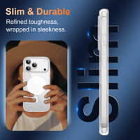 Coque pour iPhone 18 17 16 Pro Max à transparence élevée, compatible avec la charge magnétique sans fil, anti-traces de doigts, anti-taches, avec protection surélevée de l'objectif de l'appareil photo