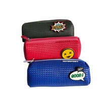Trousse à crayons en EVA ajourée, sac à stylos à badges de dessin animé DIY, pochette de rangement de papeterie lavable et résistante à la saleté, logo personnalisé pour enfants