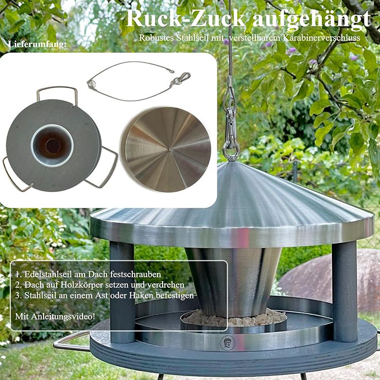 bird dove house wood outside large