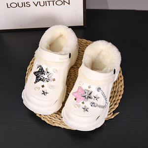 2025 nouveaux sabots à plate-forme doublés en polaire pour femmes pantoufles en coton d'hiver à bout fermé avec doublure intérieure amovible - Product Image 2