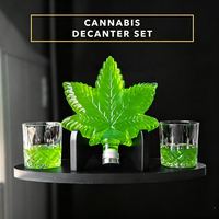 Carafe à whisky artisanale au design feuille d'érable, articles de bar de luxe pour vin, bourbon, liqueur et whisky