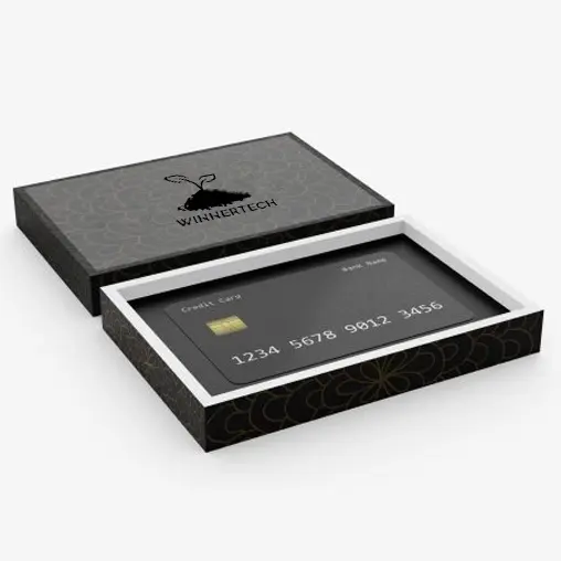 2022 vendita calda piccole carte di credito scatola di imballaggio in carta con LOGO personalizzato scatola regalo per carte di credito VIP con chiusura magnetica