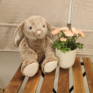 Tavşan Peluş Oyuncak Dolgulu Tavşan, Yumuşak Tüylü Uzun Kulaklı Tavşan Bebek, Çocuklar İçin Sevimli Sarılabilen Peluş Oyuncak Doğum Günü Hediyesi ve Çocuk Odası Dekoru - Product Image 5