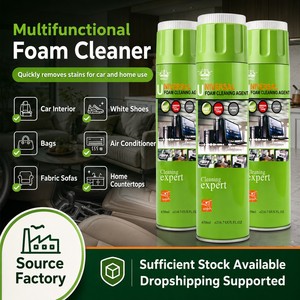 Nettoyant tout usage pour l'intérieur 650 ml, parfum citron frais, nettoyage des sièges en <span class=keywords><strong>cuir</strong></span> <span class=keywords><strong>de</strong></span> voiture, élimination des taches, <span class=keywords><strong>spray</strong></span> mousse double usage sans eau - Product Image 1