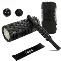 Ensemble de rouleaux en mousse EVA haute densité avec grille de points de pression, bâton de massage pour la récupération musculaire des tissus profonds