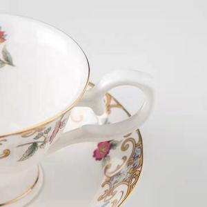 精美瓷器骨瓷220毫升陶瓷咖啡杯皇家咖啡茶杯茶碟套装 - Product Image 5