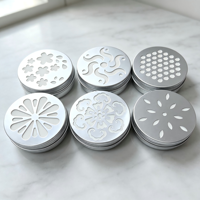 Pot en aluminium noir mat OEM 100 ml avec couvercle ventilé, conteneur métallique vide pour l'emballage de produits d'aromathérapie, de parfums solides et de soins de la peau