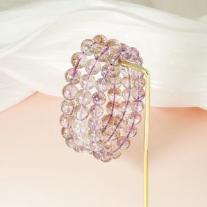 Gardien de l'amour guérison bijoux en argent stimuler l'énergie vitalité femmes naturel pierre claire améthyste Quartz cristal perles Bracelet - Product Image 4