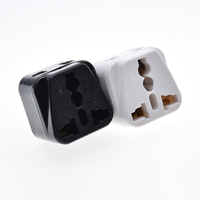 Adaptateur de voyage BOXIN WD avec prise australienne, rallonge universelle 2 prises pour UE/Royaume-Uni/USA/Italie MAX 10A CE ROHS Noir Blanc