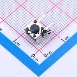 TC-1105AH-4.5H-250 Tactile Switch Through hole Switch Single Pole Single Throw Round Button 2.5N Right Angle Insert - Product Image 1