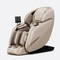 Fauteuil de massage complet pour la maison avec airbag, commande vocale, rouleau pour les mollets, ions négatifs et télécommande à écran tactile